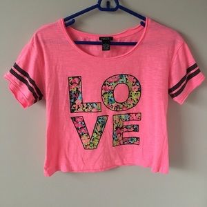 Love hot pink shirt